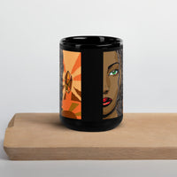 Malkia Black Glossy Mug