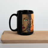 Malkia Black Glossy Mug