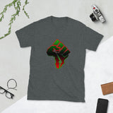 Africa-Fist Short-Sleeve Unisex T-Shirt (Red Outline)