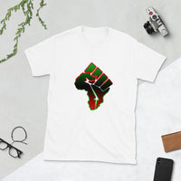 Africa-Fist Short-Sleeve Unisex T-Shirt (Red Outline)