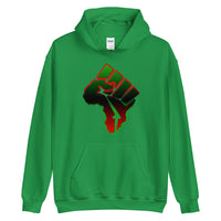 Africa-Fist Unisex Hoodie (red outline)