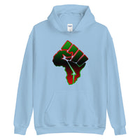 Africa-Fist Unisex Hoodie (red outline)