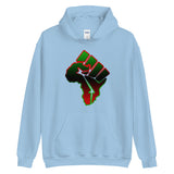 Africa-Fist Unisex Hoodie (red outline)