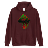 Africa-Fist Unisex Hoodie (red outline)