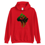 Africa-Fist Unisex Hoodie (red outline)