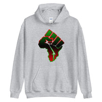 Africa-Fist Unisex Hoodie (red outline)