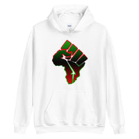 Africa-Fist Unisex Hoodie (red outline)