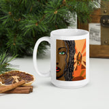 Malkia White glossy mug